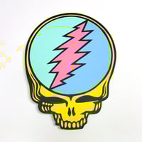 Image 1 of 12" Woodcut Stealie Painting - 20