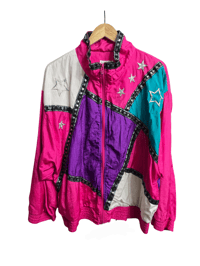 Image 1 of Color Block Star Track Jacket