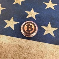 Image 4 of Silver Bitcoin Button