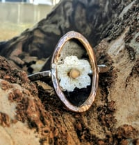 Image 1 of Rose Gold Filled and Hammered Ring Size 7