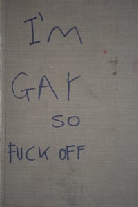 Image 1 of I'm Gay so Fuck off  by 'The Naked Artist' aka Suzie