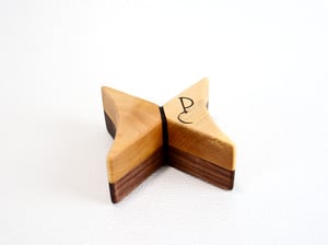 Image of Handmade Walnut and Maple Butterfly Trivet, Bookends, Accent Plate, hot pad, Rustic Wooden Decor