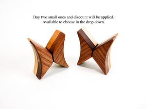 Image of Handmade Walnut and Maple Butterfly Trivet, Bookends, Accent Plate, hot pad, Rustic Wooden Decor