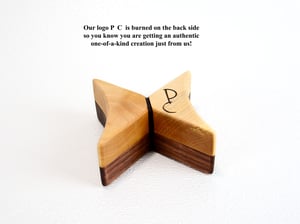 Image of Handmade Walnut and Maple Butterfly Trivet, Bookends, Accent Plate, hot pad, Rustic Wooden Decor