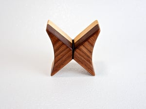 Image of Handmade Walnut and Maple Butterfly Trivet, Bookends, Accent Plate, hot pad, Rustic Wooden Decor