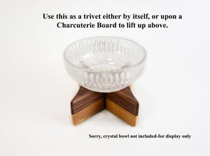 Image of Handmade Walnut and Maple Butterfly Trivet, Bookends, Accent Plate, hot pad, Rustic Wooden Decor