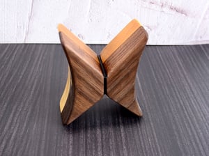 Image of Handmade Walnut and Maple Butterfly Trivet, Bookends, Accent Plate, hot pad, Rustic Wooden Decor