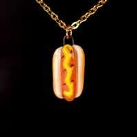 Tiny Hot Dog Necklace