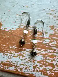 Image 6 of green tourmaline and opal earrings