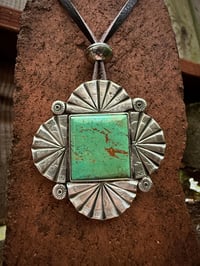 Image 1 of WL&A Handmade Royston Sunburst Medicine Pendant - Ingot & Silver Walking Liberty Half Dollars