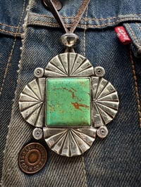 Image 2 of WL&A Handmade Royston Sunburst Medicine Pendant - Ingot & Silver Walking Liberty Half Dollars