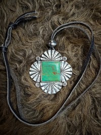 Image 5 of WL&A Handmade Royston Sunburst Medicine Pendant - Ingot & Silver Walking Liberty Half Dollars