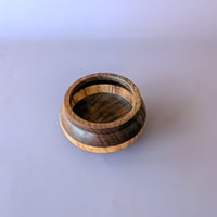 Image 2 of Small Hardwood Banded Vessel - Walnut and Maple Burl