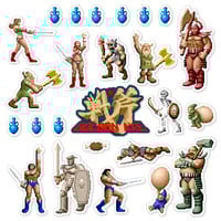 Image 1 of Golden Axe Sticker/Magnet Sets (25 Pieces)