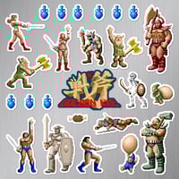 Image 2 of Golden Axe Sticker/Magnet Sets (25 Pieces)