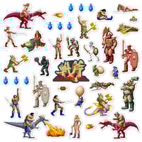Image 1 of Golden Axe Sticker/Magnet Sets (40 Pieces)