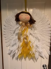 Gold and White Angel Wreath