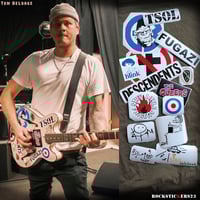 Image 1 of Tom DeLonge guitar stickers Fender R&D Starcasters Blink-182 vinyl decal