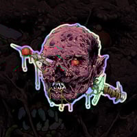 Knife Head Holographic Sticker