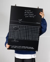 Image 1 of Allein am Tresen, Handzeichnung, 2025