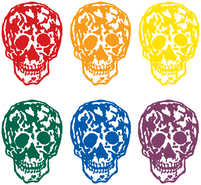 RAINBOW SKULLS