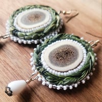 Image 1 of Sweetgrass + Elk Antler Earrings