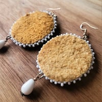 Image 2 of Sweetgrass + Elk Antler Earrings