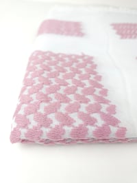 Image 4 of Soft Pink & White Keffiyeh (Made in Jordan)