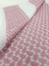 Image 6 of Soft Pink & White Keffiyeh (Made in Jordan)