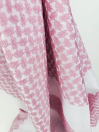 Image 8 of Soft Pink & White Keffiyeh (Made in Jordan)
