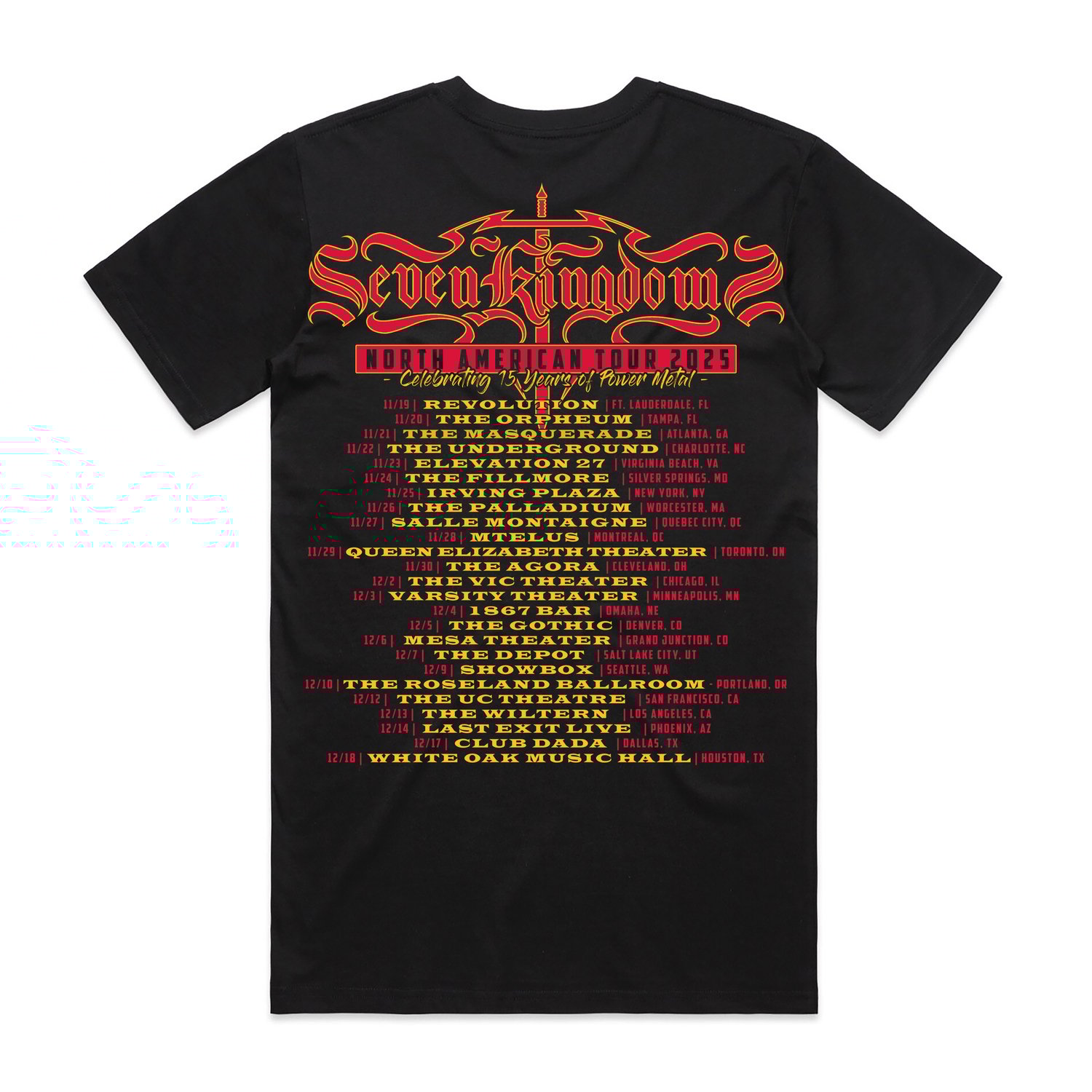 Image of 15 Years of Power Metal Tour Shirt 