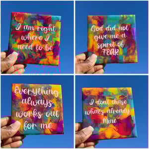 AFFIRMATIONS COASTER SET 