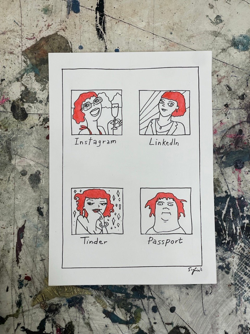 Image of Szofink: Instagram, Linkedin, Tinder, Passport