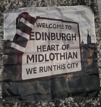 **HALF PRICE** 4x4ft Hearts Welcome to Edinburgh Football/Ultras Flag