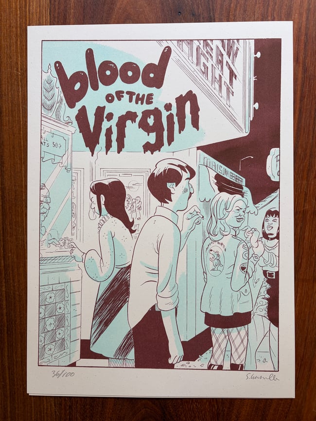 Blood of the Virgin Risograph print