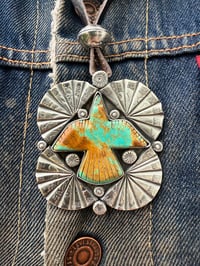 Image 4 of WL&A Handmade Royston Thunderbird Medicine Pendant - Ingot & Silver Walking Liberty Half Dollars