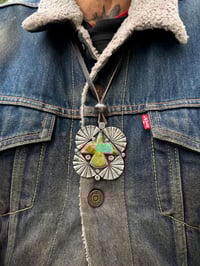 Image 3 of WL&A Handmade Royston Thunderbird Medicine Pendant - Ingot & Silver Walking Liberty Half Dollars