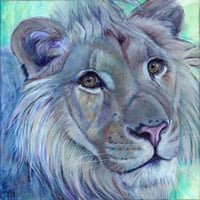 Image 1 of Original Acrylic Lion Painting by Tammy Mercier
