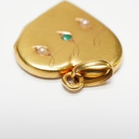 Image 4 of Vintage 18k Yellow Gold Heart-Shaped Locket - European Hallmarks