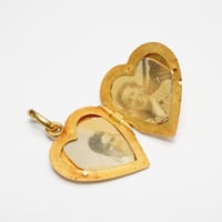 Image 6 of Vintage 18k Yellow Gold Heart-Shaped Locket - European Hallmarks