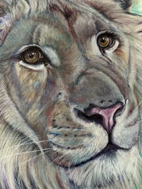 Image 3 of Original Acrylic Lion Painting by Tammy Mercier