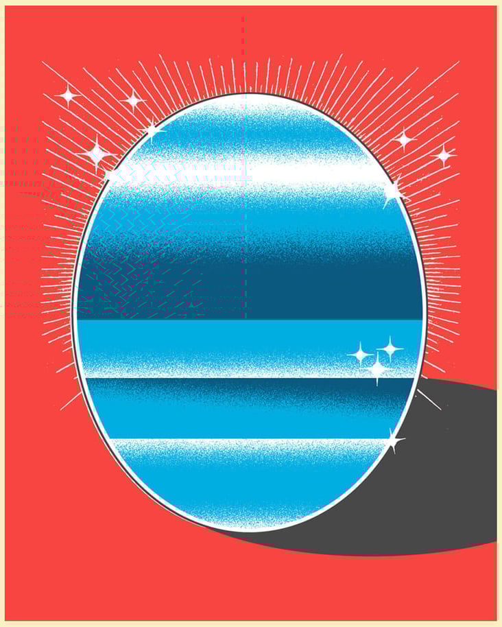 Mirror Reflecting Itself in the Mirror