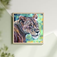 Image 2 of Original Acrylic Lioness Painting by Tammy Mercier