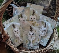 Image 1 of Macramé Owl Key Fob