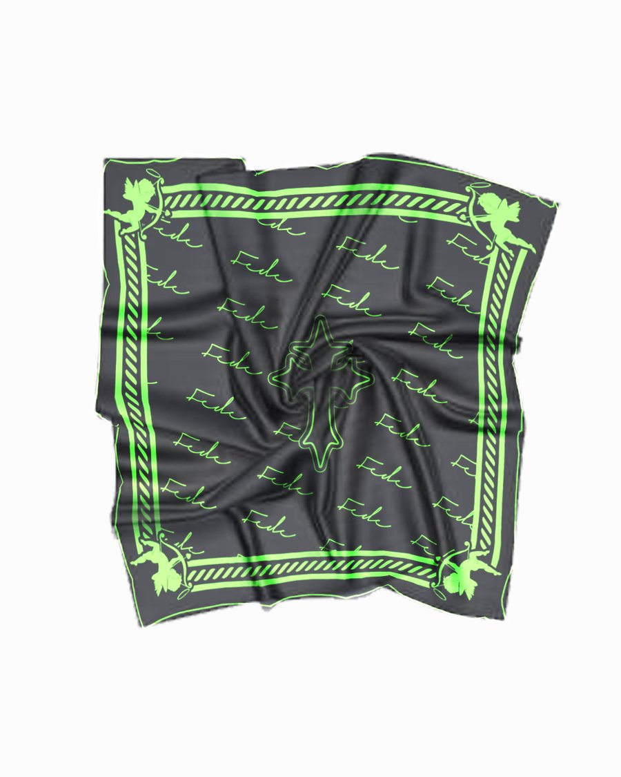 Image of Fede Raso Scarf Black/Green