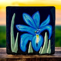 Image 10 of Wildflower Irises Painted Slate Coaster Set