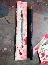 Image 2 of tiny katana - blood splatter edition
