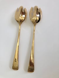 Image 3 of Brass Serving Forks