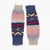 Image 1 of rainbow courtneycourtney adult winter patchwork vintage sweater legwarmers armwarmers anklewarmer