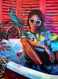 Baignoire et cocktail